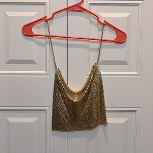 Shein Gold Metal top